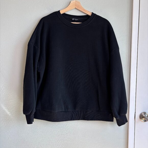 Black Sweatshirt Crew Neck Size M Like New - Picture 1 of 6